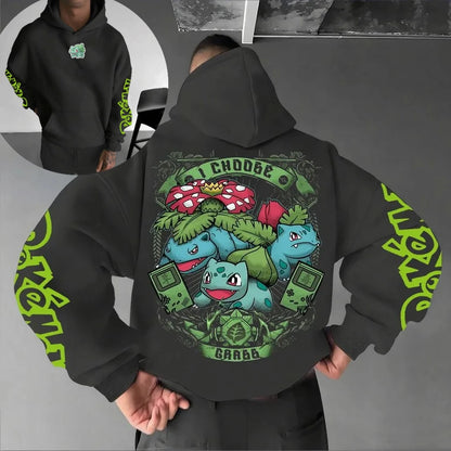 Pokemon Animation Derivatives Men's and Women's Summer Fashion Oversize Hoodie and Sweatpants Popular