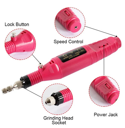 Gel Nail Polish Kit With UV Nail Lamp Electric Nail Drill Machine Soak OFF Gel Nail Kit Base&Top Coat Gel Polish Nail Tools Set