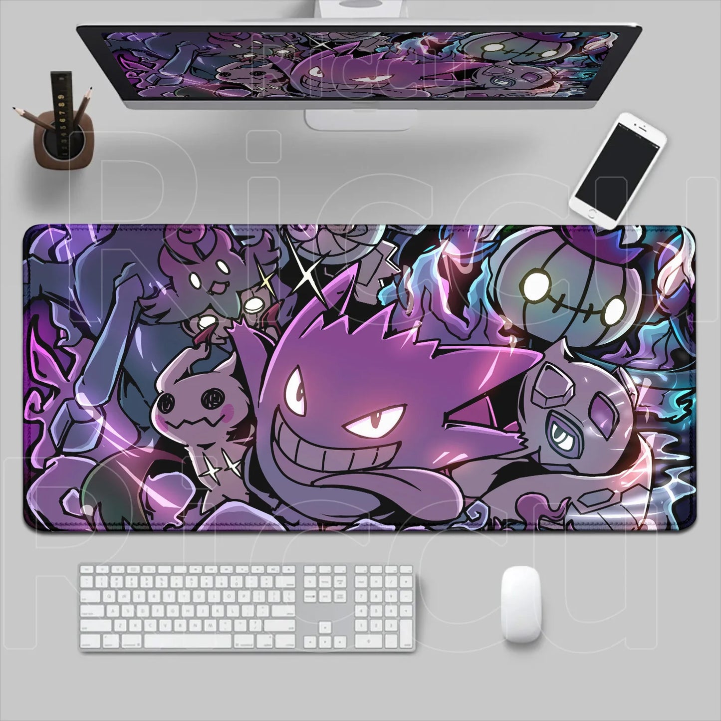 HD 900x400 Rubber Large PC Mousepad Gaming Mouse Pad Accessories Pikachu Slowpoke XXL Desk Keyboard Mat Computer Laptop Mausepad