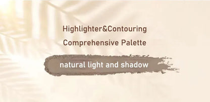 Judydoll Facial Highlighter Makeup Palette Face Matte Shadow Lasting Glow Brighten Contour Shimmer Powder 3D Nose Cosmetic