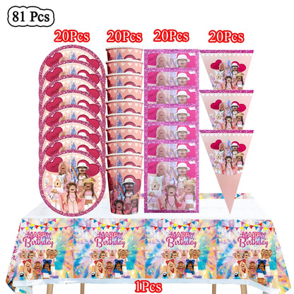 Pink Roblox Birthday Set 🎉🤖