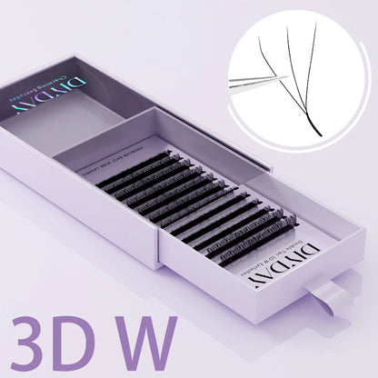 DIYDAY W Shaped Eyelash Extension Premade 3d 4d 5d 6d 7d 8d Mink Faux Lashes BASF PBT Natural Look False Eyelashes