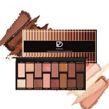 Essential Korean Style Eye Makeup 16 Color Eyeshadow Palette Matte Finish Waterproof Sweatproof Long Lasting and Smudge Proof