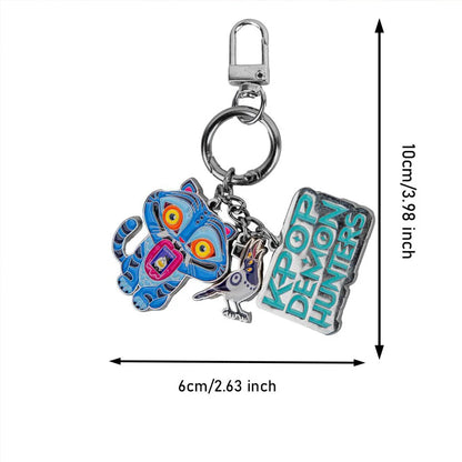 1PC Kpop Demon Hunters Officially Licensed 3D Figurine Bag Clip Anime Figure Keychain Collector Kering Backpack Decor Gift