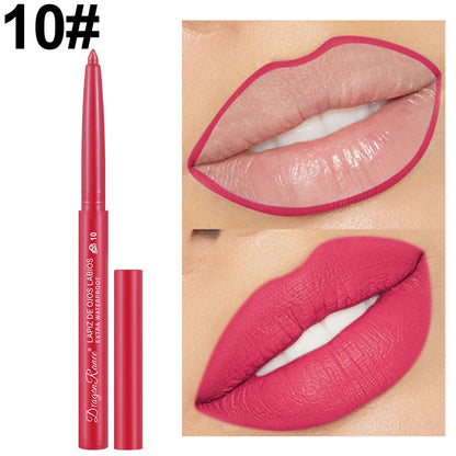Dragon Ranee Automatic Rotating Lip Liner: Waterproof Matte Contouring Pencil