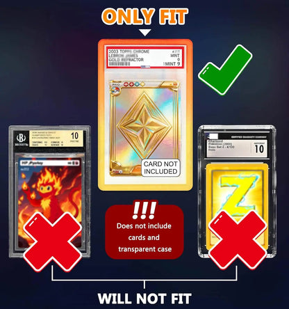 35PT Grade Graded Card Slab Gradient Silicone TPU Bumper Case Guard Protector For Sports Game Pokemon Card Display Sleeves Skin