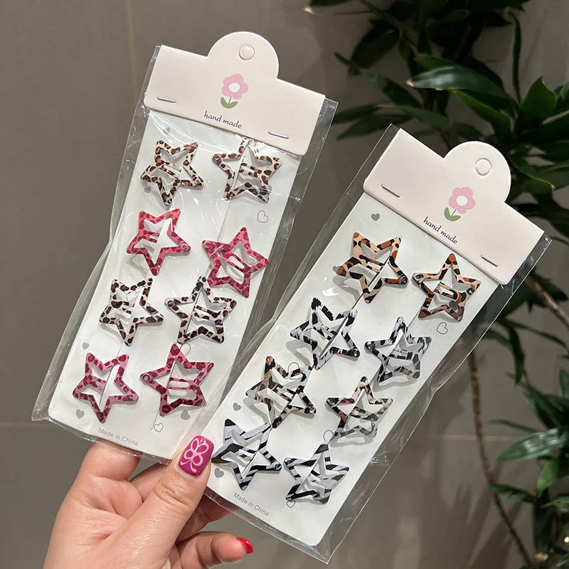 Leopard Star BB Hair Clips Set.