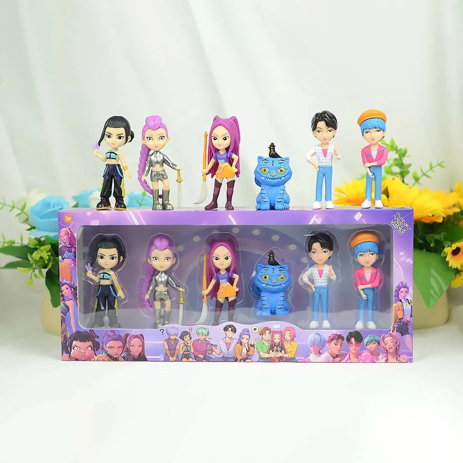 HOT Anime Kpops Demon Hunters Figure Rumi Zoe Mira anime polyvinyl chloride character collection desktop trinkets Childrens gift