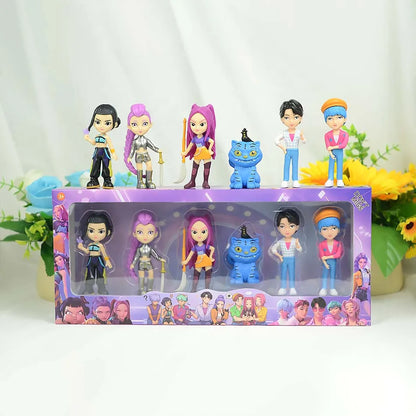 HOT Anime Kpops Demon Hunters Figure Rumi Zoe Mira anime polyvinyl chloride character collection desktop trinkets Childrens gift