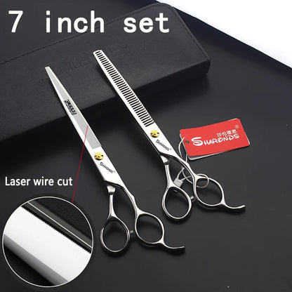 Sharonds 440c 6/7/7.5 inch haircut thinning scissors professional barber shop hairdressing scissors cutting scissors hair shears