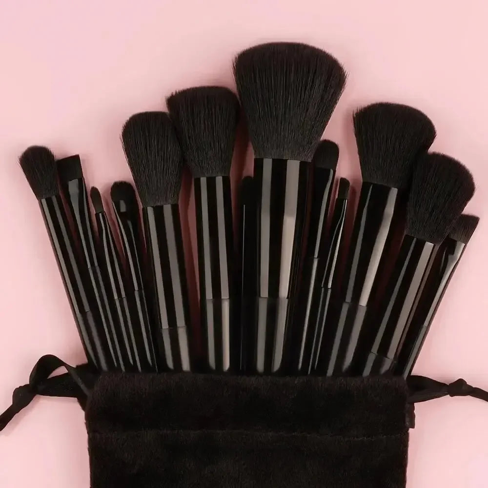 Premium 13-Piece Professional Makeup Brush Set: Soft Synthetic Bristles