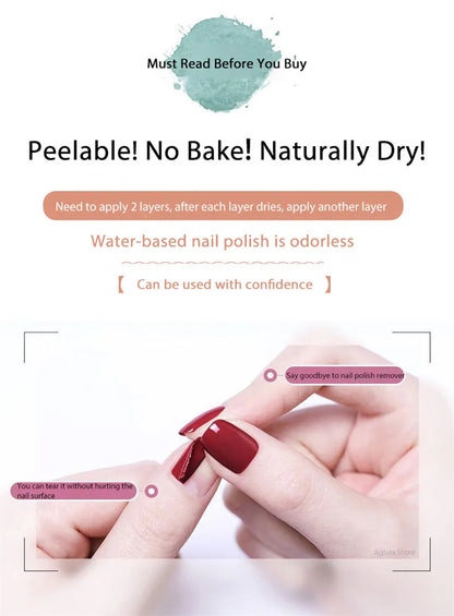 40 Colors Water-Based Nail Polish