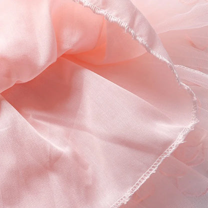 Girls' K-Pop HUNTRX Princess Set: Tie-Dye Graphic Tee & Pearl Tutu Skirt 2-Piece Outfit