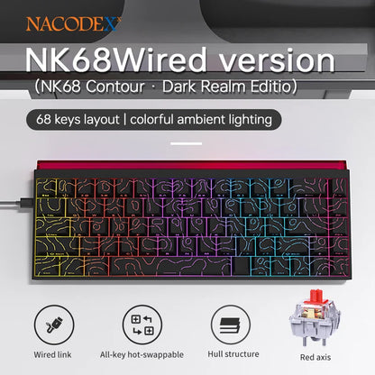 AJAZZ NK68 Wired Keyboard.