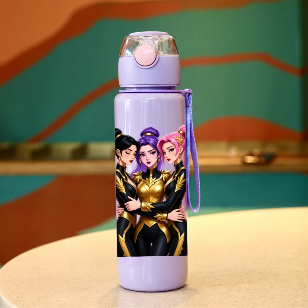 K-Pop Demon Hunters "Golden Armor" Water Bottle: 3D Printed High-Capacity Portable Flask