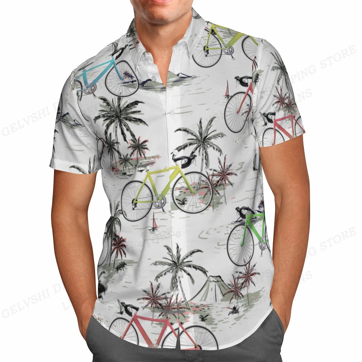Summer Hawaiian Shirts Fish Printed Shirt Men Women Fashion Short Sleeve Blouse Men's Vocation Lapel Beach Camisas Sea