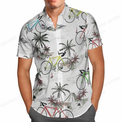 Summer Hawaiian Shirts Fish Printed Shirt Men Women Fashion Short Sleeve Blouse Men's Vocation Lapel Beach Camisas Sea