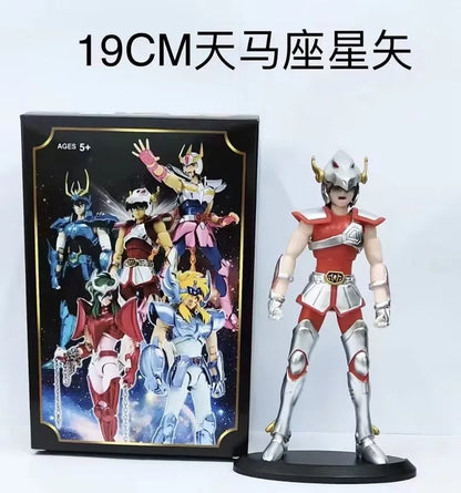 19cm Anime Dark Saint Seiya Figure Phoenix Ikki Hyoga Seiya Shiryu Action Figures Box Figure Collection Decoration Toys Hobbies