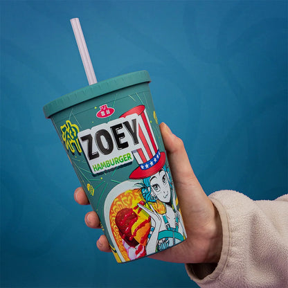 1PC Kpop Demon Hunters Officially Licensed PVC Straw Cup Large Capacity Stylish Leak-Proof Drinkware Birthday Chrismas Gift
