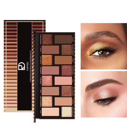 Essential Korean Style Eye Makeup 16 Color Eyeshadow Palette Matte Finish Waterproof Sweatproof Long Lasting and Smudge Proof