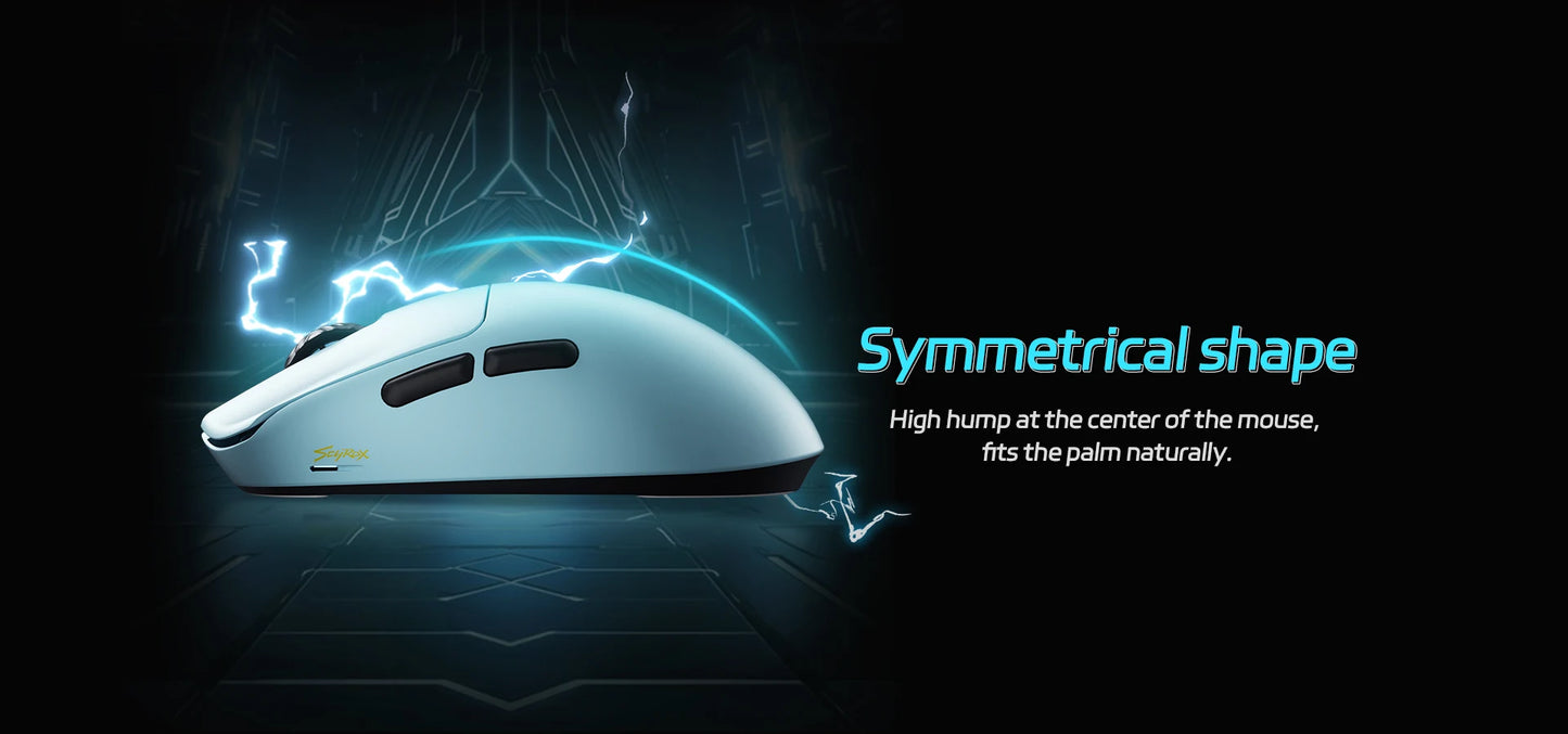 SCYROX V6 Gaming Mouse, Pixart 3950, Optical Switches, Web Based Software, 8K Dongle Included