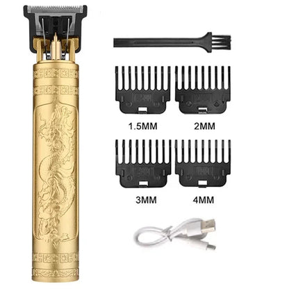 T9 Carving Vintage Hair Clipper For Mens Grooming Essential Tools USB Fast Rechargeable Beard Hair Trimmer Provide Precise Shave