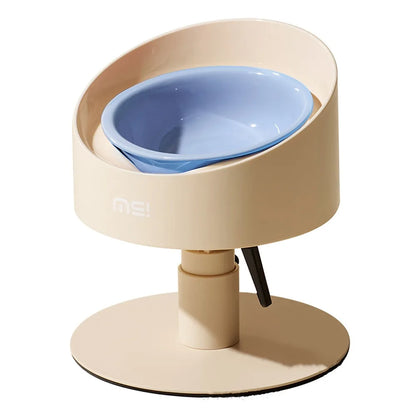 Cat Food Bowl Adjustable Cat Ceramic Bowl Non-Slip Flower Shaped Pet Water Bowl Neck Protection Anti Vomiting Bowl Pet Supplies
