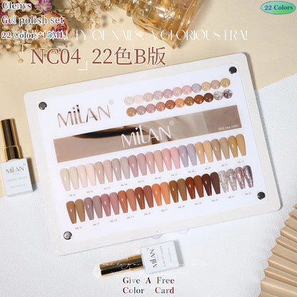 Glenys 22 color series nail polish glue, full network popular color, full immersion gel nail salon, nail art varnish set