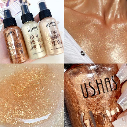Liquid Face & Body Shimmer Highlighter | 76ml Glow Illuminator & Long-Lasting Oil-Control