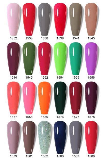 Clou Beaute 10/12/20/24pcs Gel Nail Polish Set Color 15ml White Glass Bottle Nail Art Kit Semi Permanent Gellack Nail Varnish
