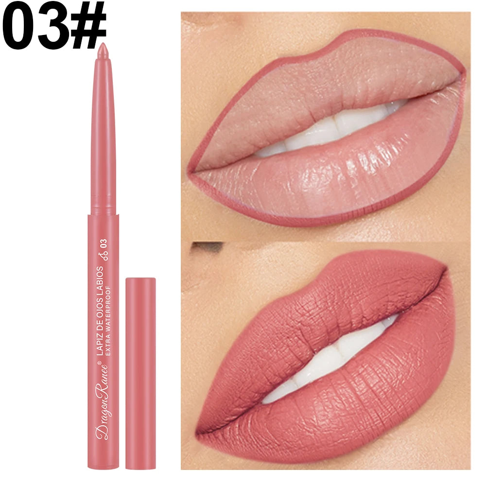Dragon Ranee Automatic Rotating Lip Liner: Waterproof Matte Contouring Pencil