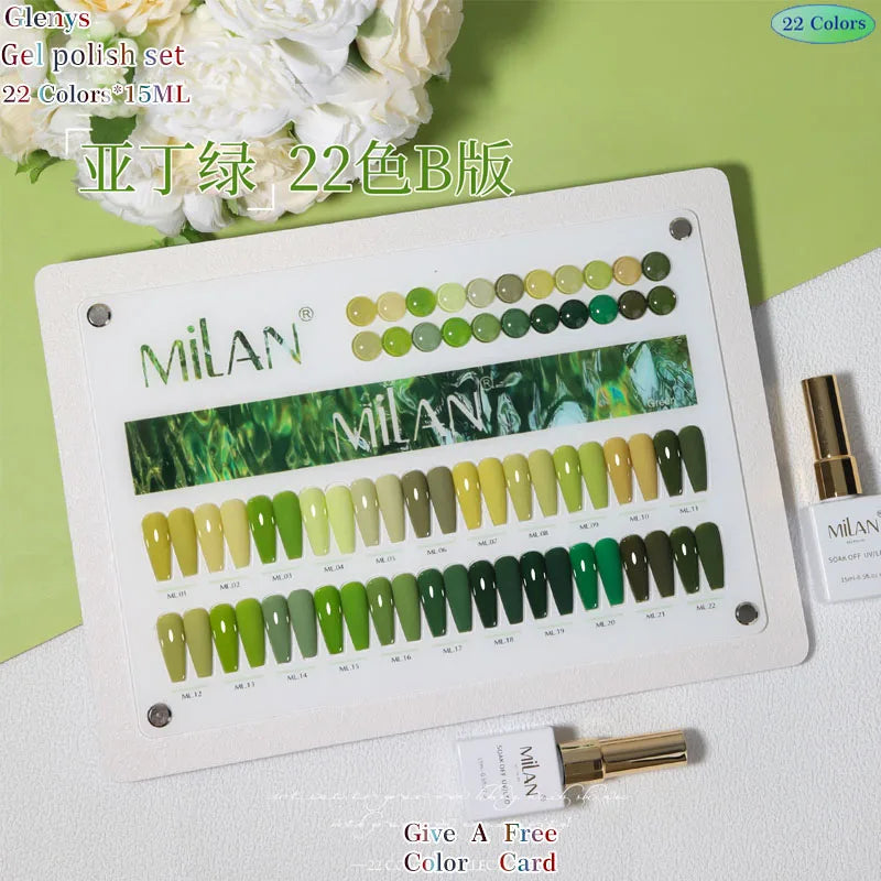 Glenys 22 color series nail polish glue, full network popular color, full immersion gel nail salon, nail art varnish set
