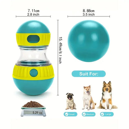 Interactive Dumbbell Dog Treat Dispenser: IQ Training Slow Feeder & Boredom Buster