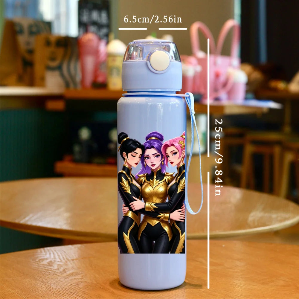 K-Pop Demon Hunters "Golden Armor" Water Bottle: 3D Printed High-Capacity Portable Flask