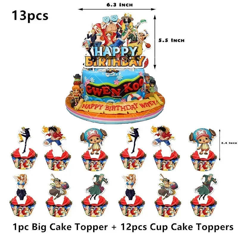 One Piece Luffy Foil & Latex Birthday Balloon Set 🎉🏴‍☠️