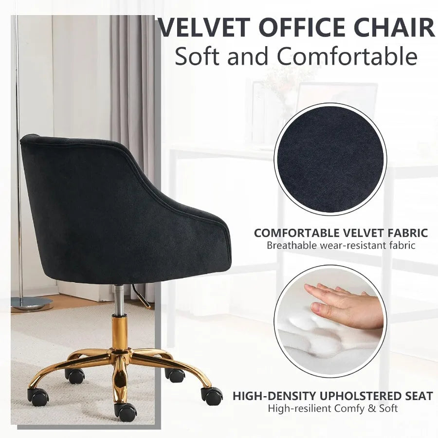 Velvet Swivel Office Chair