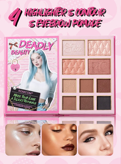 5-Page Makeup Palette with 70 Colors: 48 Matte & Shimmer Eyeshadows, 6 Lip Colors, 6 Blushes, and 10 Contour Shades - The Perfec