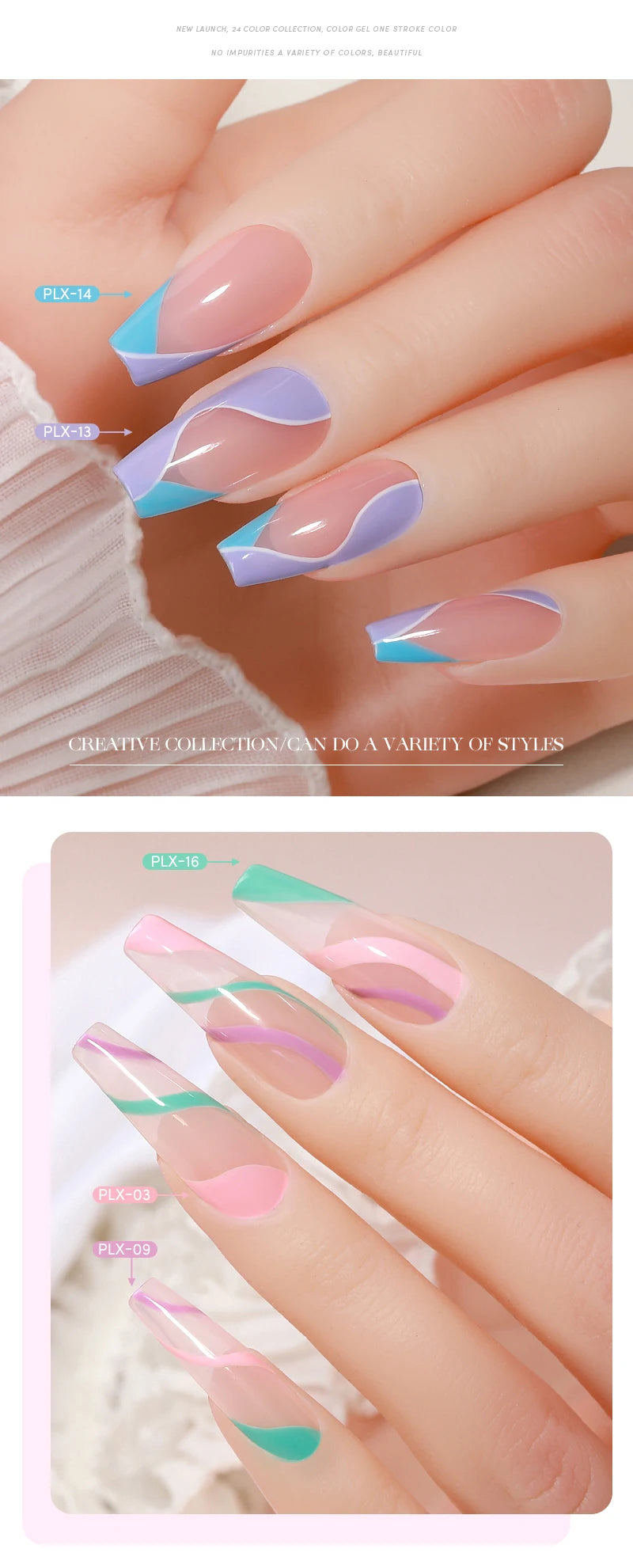 AS 24pcs Line Gel Nail Polish Set Colour Semi Permanent UV Gel For DIY Painting Drawing Manicure Varnish Nail Art Liner Gel Kit
