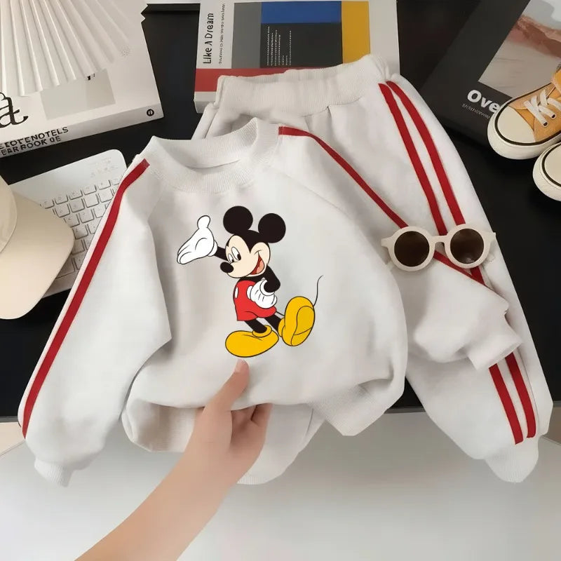 Printed Boys Long Sleeve O Neck Hoodies and Long Pants Two Piece Set Kids Casual Tracksuit Children Sweatshirt Set Spring New