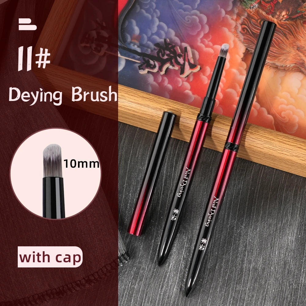 New 1/13pcs Nail Art Brush Set Black Red Metal Handle Acrylic UV Gel Polish Crystal Acrylic Nail Drawing Tools High Quality