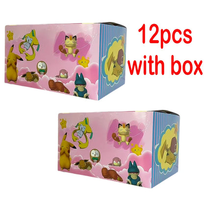 Anime Pok é mon blind box Model Figure 1-12 pcs Pikachu sleep Series Interior Hand Sleeping Position Toys Gift for sfriends
