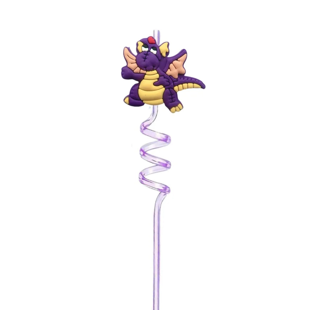 FUNISM Pikachu series cartoon creative spiral straws decorate party reusable colorful straws