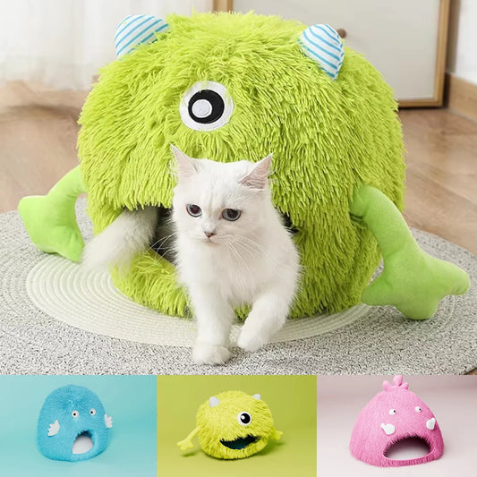 Plush Monster Cat Villa