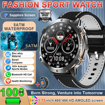 TANK X3 Smartwatch – GPS, BT Call, Compass & 5ATM Waterproof