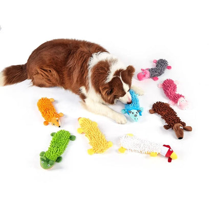 Durable Pet Dog Plush Toy for Small Breeds - Animal Shape Squeaky Chew Cleaning Toy for Chihuahua Yorkshire Bichon Puppies