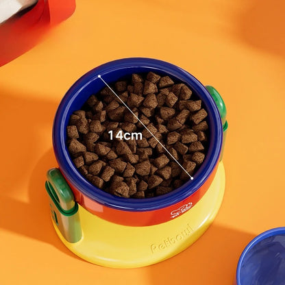 Adjustable dog bowl cat bowl with suction cup anti knock pet bowl universal protection cervical spine dog food bowl water bowl