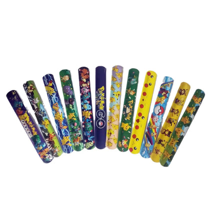 Pokemon 5/10 Pcs Wrist Strap Toys Pikachu Anime Series Ring Slap Bracelets Children Partys Interactive Supplies Birthday Gifts