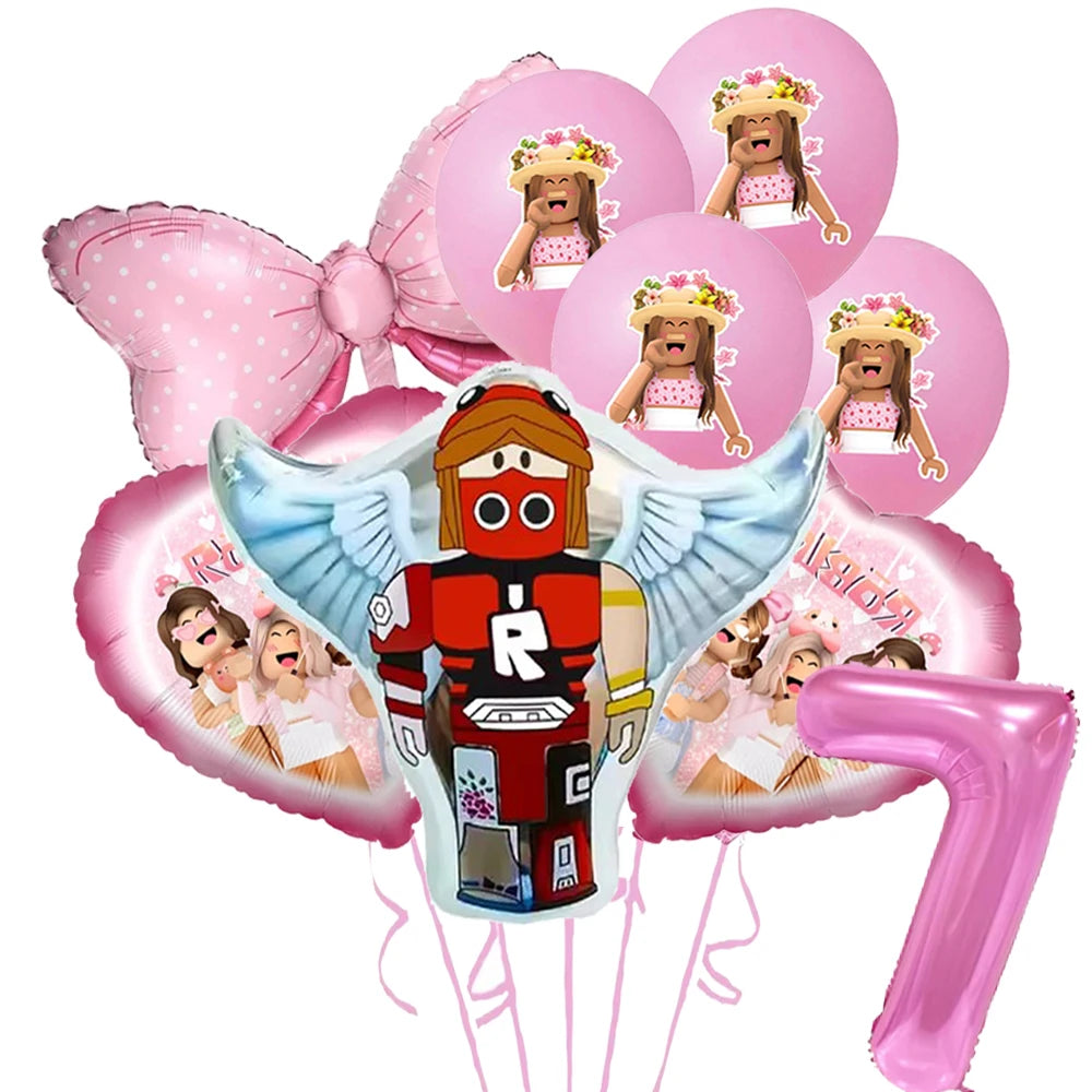 Roblox Birthday Number Balloon Set (32”)