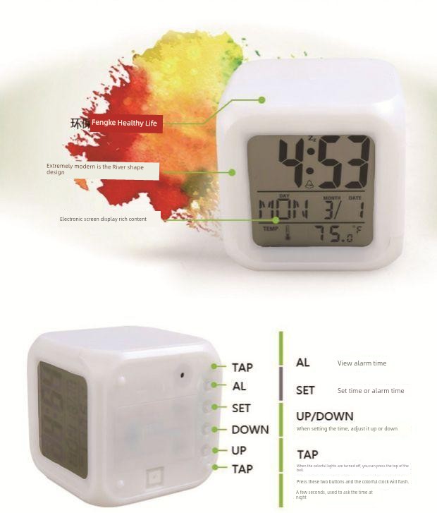 Roblox LED Digital Alarm Clock | Color-Changing Cube | Dobermen Premier