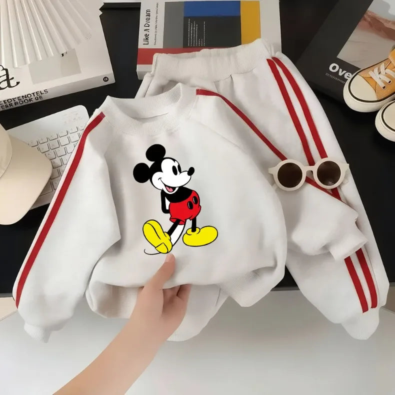Printed Boys Long Sleeve O Neck Hoodies and Long Pants Two Piece Set Kids Casual Tracksuit Children Sweatshirt Set Spring New